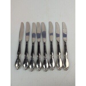 8 Community CHATELAINE Stainless DINNER KNIVES 8 5/8"  Oneida